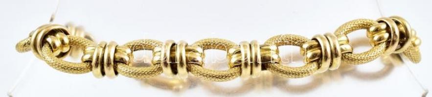 Arany (Au) női karkötő, sárga arany, jelzett, h: 19 cm, nettó: 13,65g