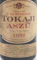 1992 Soltész Borház 5 puttonyos Tokaji aszú, Narancsi dűlő, bontatlan palack, 0,5 l. Pincében, szaks...