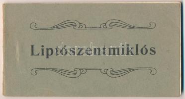 Liptószentmiklós, Liptovsky Mikulás; - Képeslap füzet 10 képeslappal (Vasút, Vám és Úri utca, Fő tér, főgimnázium és polgári iskola) / postcard booklet with 10 postcards (streets, square, schools