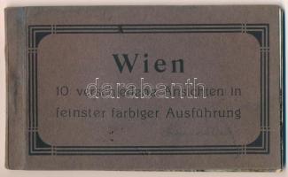 Wien, Vienna, Bécs; 10 verschiedene Ansichten in feinster farbiger Ausführung / postcard booklet with 7 postcards