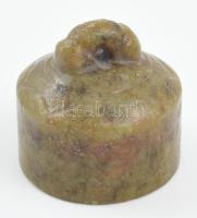 Régi, kínai pecsétnyomó. faragott jáde? kő d: 4,5cm / Chinese jade? stone seal maker d: 4,5 cm
