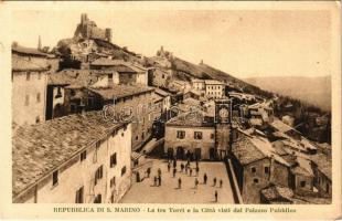 San Marino, Le tre Torri e la Citta visti dal Palazzo Pubblico (EK)