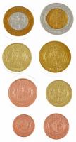 Csehország 2007. 1c-2E (8xklf) próbaveret forgalmi sor karton dísztokban, tanúsítvánnyal T:1  Czech Republic 2007. 1 Cent - 2 Euro (8xdiff) trial strike coin set in cardboard case, with certificate C:UNC