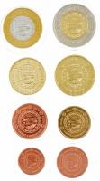 Törökország 2003. 1c-2E (8xklf) próbaveret forgalmi sor karton dísztokban, tanúsítvánnyal T:1  Turkey 2003. 1 Cent - 2 Euro (8xdiff) trial strike coin set in cardboard case, with certificate C:UNC