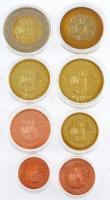 Szerbia 2004. 1c-2E (8xklf) próbaveret forgalmi sor karton dísztokban, tanúsítvánnyal T:1  Serbia 2004. 1 Cent - 2 Euro (8xdiff) trial strike coin set in cardboard case, with certificate C:UNC