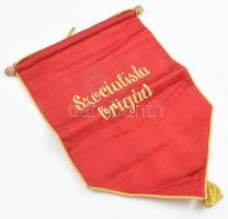 Szocialista brigád selyem zászló 37 cm