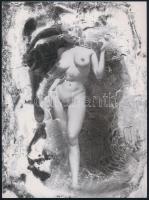 cca 1978 Natasa álma, szolidan erotikus felvétel, 1 db mai nagyítás, 24x18 cm