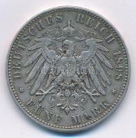 Német Államok / Szászország-Albertine 1898E 5M Ag "Albert" Mludenhütten T:2-
German State...