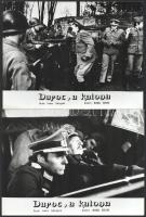cca 1975 előtti évekből, ,,Dupoc, a katona című francia film jelenetei és szereplői, 8 db vintage produkciós filmfotó, ezüst zselatinos fotópapíron, kisebb hibákkal, 18x24 cm
