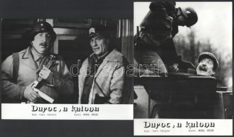 cca 1975 előtti évekből, ,,Dupoc, a katona" című francia film jelenetei és szereplői, 8 db vint...