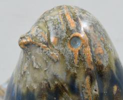 Simon József ( - ): Madár. Színes mázakkal festett kerámia, jelzett, hibátlan. M: 8 cm