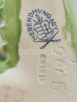 Herendi porcelán rózsa. Kézzel festett, jelzett, hibátlan. 7,5x8,5 cm