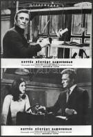 1972 ,,Kettős bűntény Hamburgban című olasz - NSZK bűnügyi film jelenetei és szereplői, 17 db vintage produkciós filmfotó, ezüst zselatinos fotópapíron, 18x24 cm