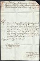 1817 Győr megyei Dőry István bírósági ügyében kelt levél, nyilatkozat melléklettel Moson vármegyének