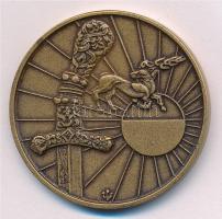1993. "Atilla Isten Kardja Ősbemutató 1993. Aug. 20." bronzozott Cu emlékérem (42,5mm) T:1...