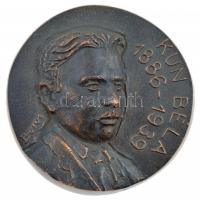 Boros Tibor (1945-) DN Kun Béla 1886-1939 egyoldalas, öntött Br plakett, eredeti tokban (107mm) T:1
