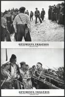 1963 ,,Optimista tragédia" című szovjet film jelenetei és szereplői, 33 db vintage produkciós f...