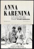1967 A Tolsztoj regényéből készült ,,Anna Karenina című szovjet film jelenetei és szereplői, 21 db vintage produkciós filmfotó, ezüst zselatinos fotópapíron, + hozzáadva egy szöveges kisplakát, 18x24 cm