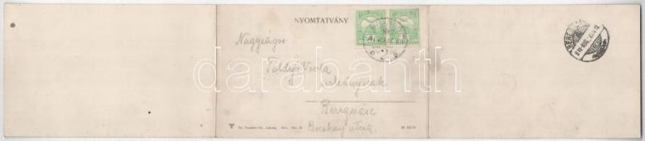 1911 Brassó, Kronstadt, Brasov; Három részes kinyitható panorámalap / 3-tiled folding panoramacard