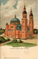 Nagyszeben, Hermannstadt, Sibiu; Catedrala ortodoxa romana / Román görögkeleti templom / Romanian Orthodox cathedral. litho