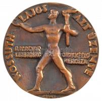 Csúcs Ferenc (1905-1999) 1948. "Kossuth Lajos" kétoldalas Br emlékplakett (91mm) T:2