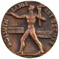 Csúcs Ferenc (1905-1999) 1948. "Kossuth Lajos" kétoldalas Br emlékplakett (91mm) T:2