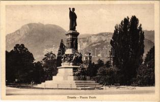 Trento, Trient (Südtirol); Piazza Dante / square, monument. Ediz. G. Widmann