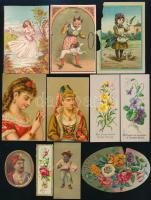 cca 1870-1880 11 db különféle litho képecske 11 cm-ig / 11 litho images