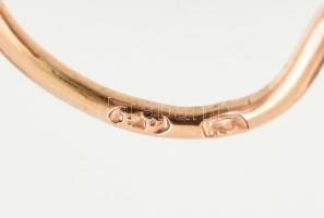 Arany (Au) 14K briós fülbevalópár, jelzett, nettó: 3,4 g
