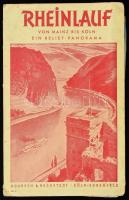 cca 1950 Rheinlauf von Mainz bis Köln, ein Relief-Panorama / a Rajna Mainztól Kölnig, kihajtható, színes, illusztrált turisztikai prospektus, német nyelvű, kissé sérült, 154x19,5 cm
