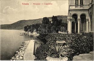 Trieste, Trieszt, Trst; Miramar, Loggietta / castle (small tear)