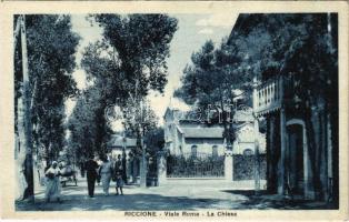 Riccione, Viale Roma, La Chiesa / street view, church