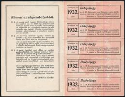 1932 Eölvedi Gachal József (1889-1972) festőművész tagsági jegye Magyar Képzőművészek Országos Szöve...