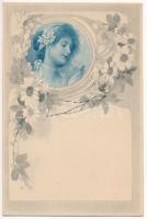 Szecessziós hölgy / Art Nouveau lady. M.M. Vienne Nr. 161. (r)