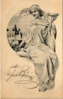 Szecessziós hölgy / Art Nouveau lady