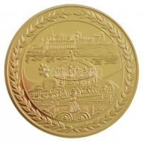 DN "Magyar Aranyóriások - Hunyadi Mátyás koronázása 1464" aranyozott Cu emlékérem (46mm) T...