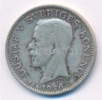 Svédország 1926W 1K Ag V. Gusztáv T:3 Sweden 1926W 1 Krona Ag Gustaf V C:F  Krause KM#786.2