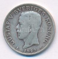 Svédország 1929W 1K Ag V. Gusztáv T:3 Sweden 1929W 1 Krona Ag Gustaf V C:F  Krause KM#786.2