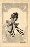 Szecessziós hölgy / Art Nouveau lady s: Jacques Debut
