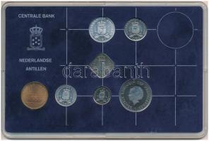 Holland Antillák 1983. 1c - 2 1G (6xklf) forgalmi sor + "Rijks Munt" emlékérem műanyag dís...