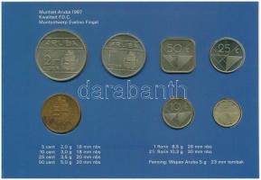 Aruba 1987. 5c-2 1/2Fl (6xklf) + "Aruba" emlékérem forgalmi sor sérült karton dísztokban T...