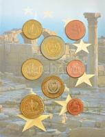 Ciprus 2004. 1c-2E (8xklf) Euro próbaveretek szettben T:BU Cyprus 2004. 1 Cent - 2 Euro (8xdiff) Euro trial set C:BU