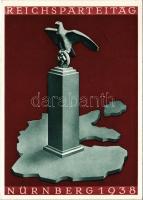 1938 Reichsparteitag Nürnberg. Festpostkarte Reichsparteitag der NSDAP / Nuremberg Rally. NSDAP German Nazi Party propaganda, swastika s: R. K. + So. Stpl. (EK)