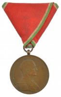 1939. Magyar Bronz Vitézségi Érem Br kitüntetés mellszalaggal T:2- patina / Hungary 1939. Bronze Medal for Bravery Br decoration with ribbon C:VF patina NMK 439.