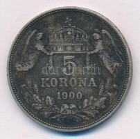 1900KB 5K Ag "Ferenc József" T:2- patina, ph. Adamo K7