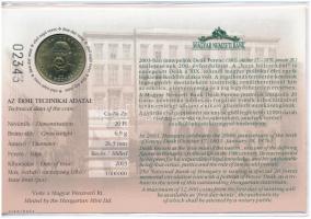 2003. 20Ft "Deák Ferenc" elsőnapi veret, sorszámozott "02343" emléklapon T:1