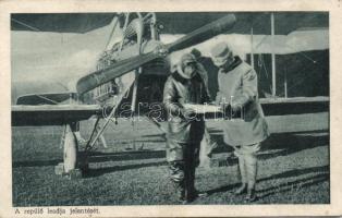 Pilot handing in his report