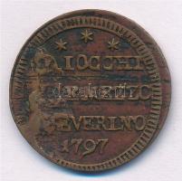 Olasz Államok / Pápai Állam 1797. 2 1/2B Cu "VI. Pius" T:2-,3 anyaghiba
Italian States / ...