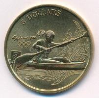 Ausztrália 2000. 5D Al-bronz Sydneyi Olimpia 2000 - Kajak/Kenu T:BU Australia 2000. 5 Dollars Al-Bronze Sydney 2000 Olympics - Canoe/Kayak C:BU Krause KM#377