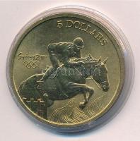 Ausztrália 2000. 5D Al-bronz "Sydneyi Olimpia 2000 - Lovaglás" T:BU Australia 2000. 5 Dollars Al-Bronze "Sydney 2000 Olympics - Equestrian" C:BU Krause KM#434